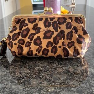 Coach cheetah print clutch